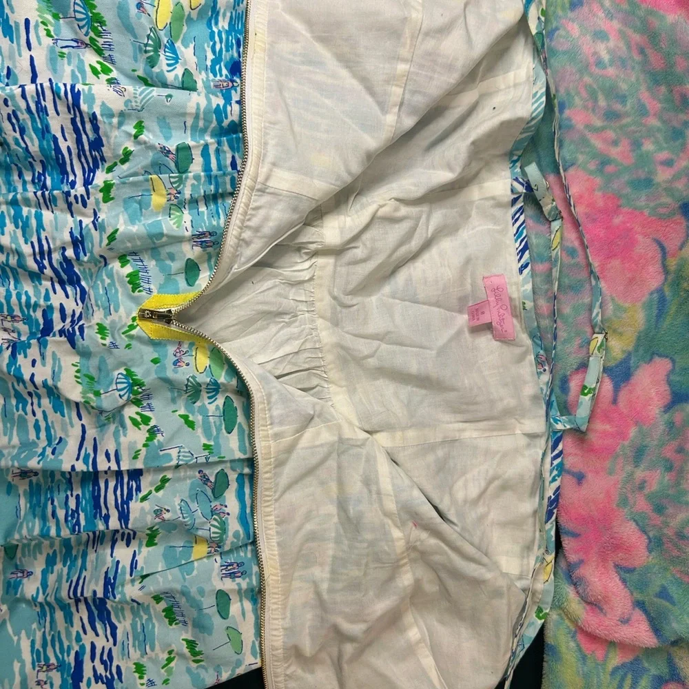 Lilly Pulitzer High Tide Toile Zip front dress size 8 - Picture 4 of 8